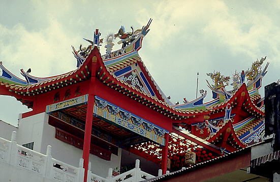 Malaysia Kuching Chinesisches Theater Chinesischer Tempel Tua